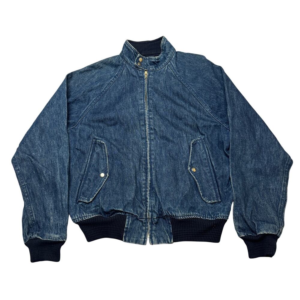 Vintage 90s Polo Ralph Lauren Denim G9 Harrington Bomber Swing Jacket Medium